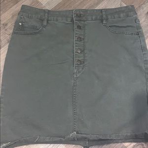 Green High Waisted Skirt